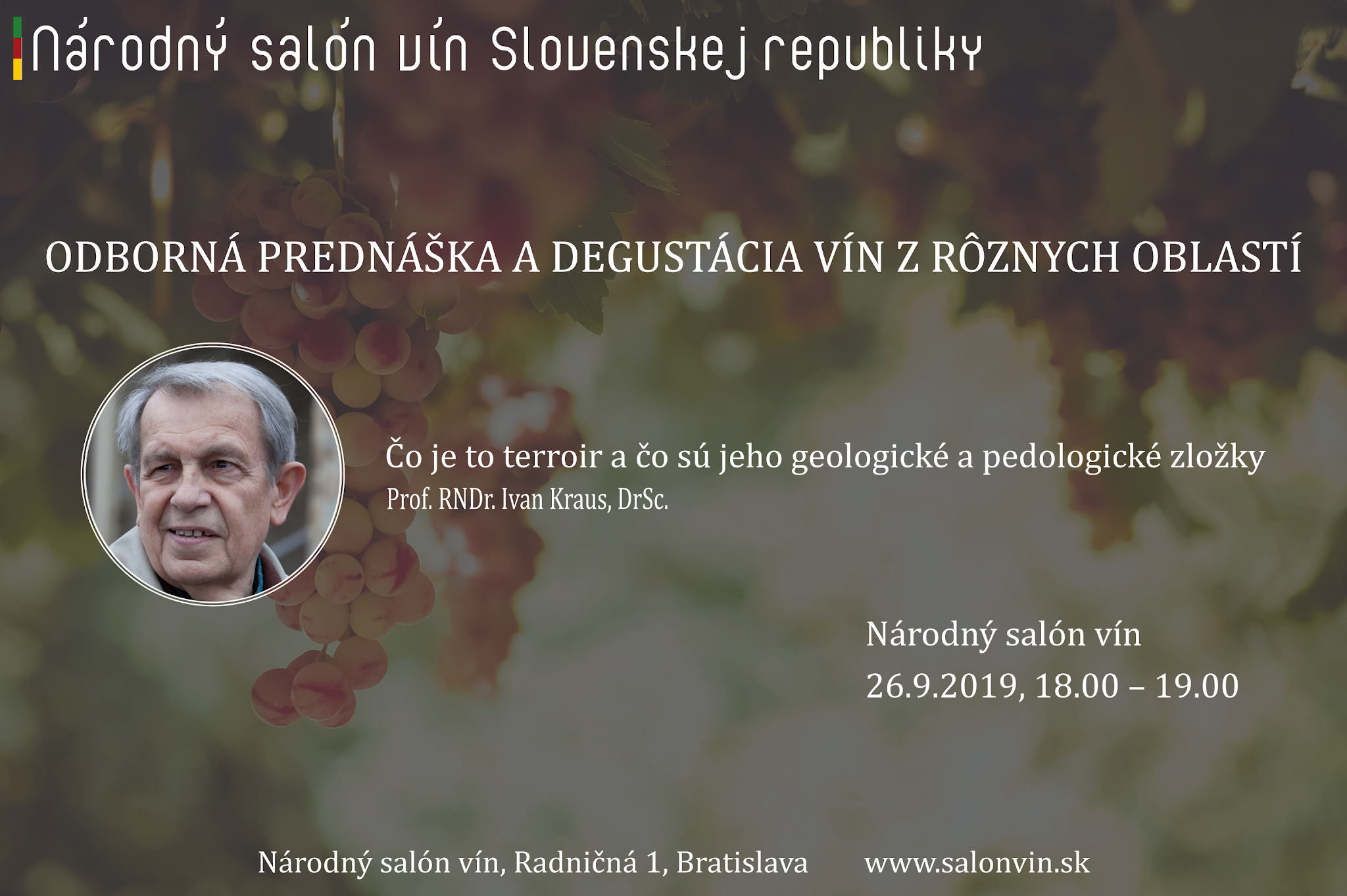 Prednáška s ochutnávkou: Čo je "terroir" (26.9.2019)