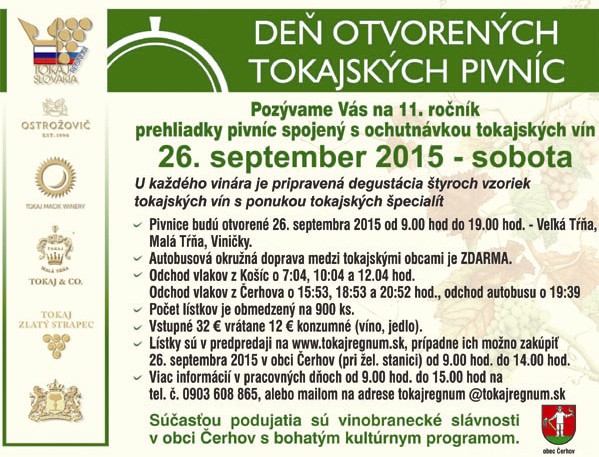 Deň otvorených tokajských pivníc 2015 (26.9.2015)