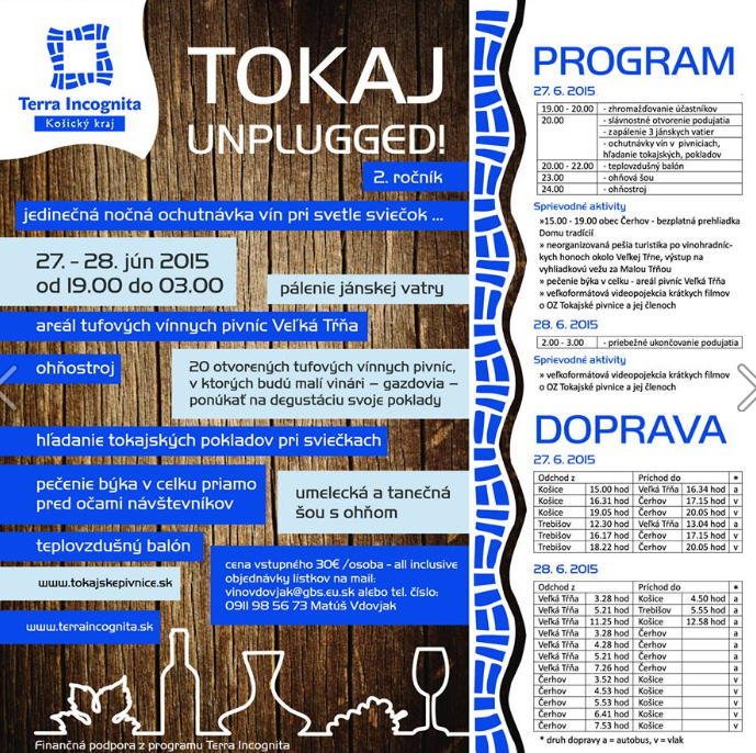 TOKAJ UNPLUGGED 2015 (26. - 27.6.2015)