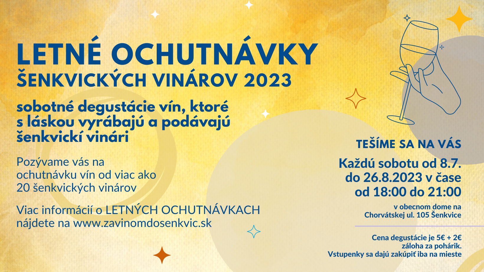 Letné ochutnávky šenkvických vinárov 2023