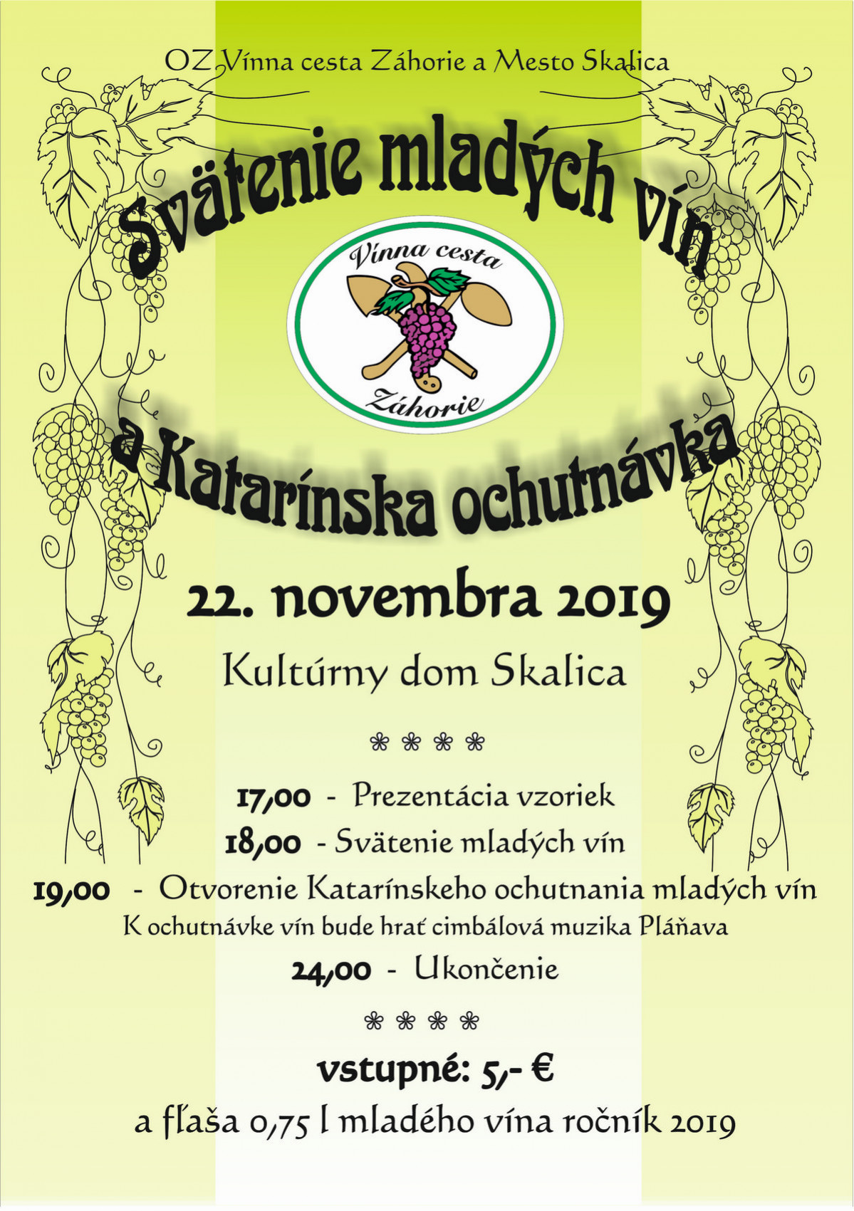 Svätenia mladých vín a Katarínska ochutnávka (22.11.2019)