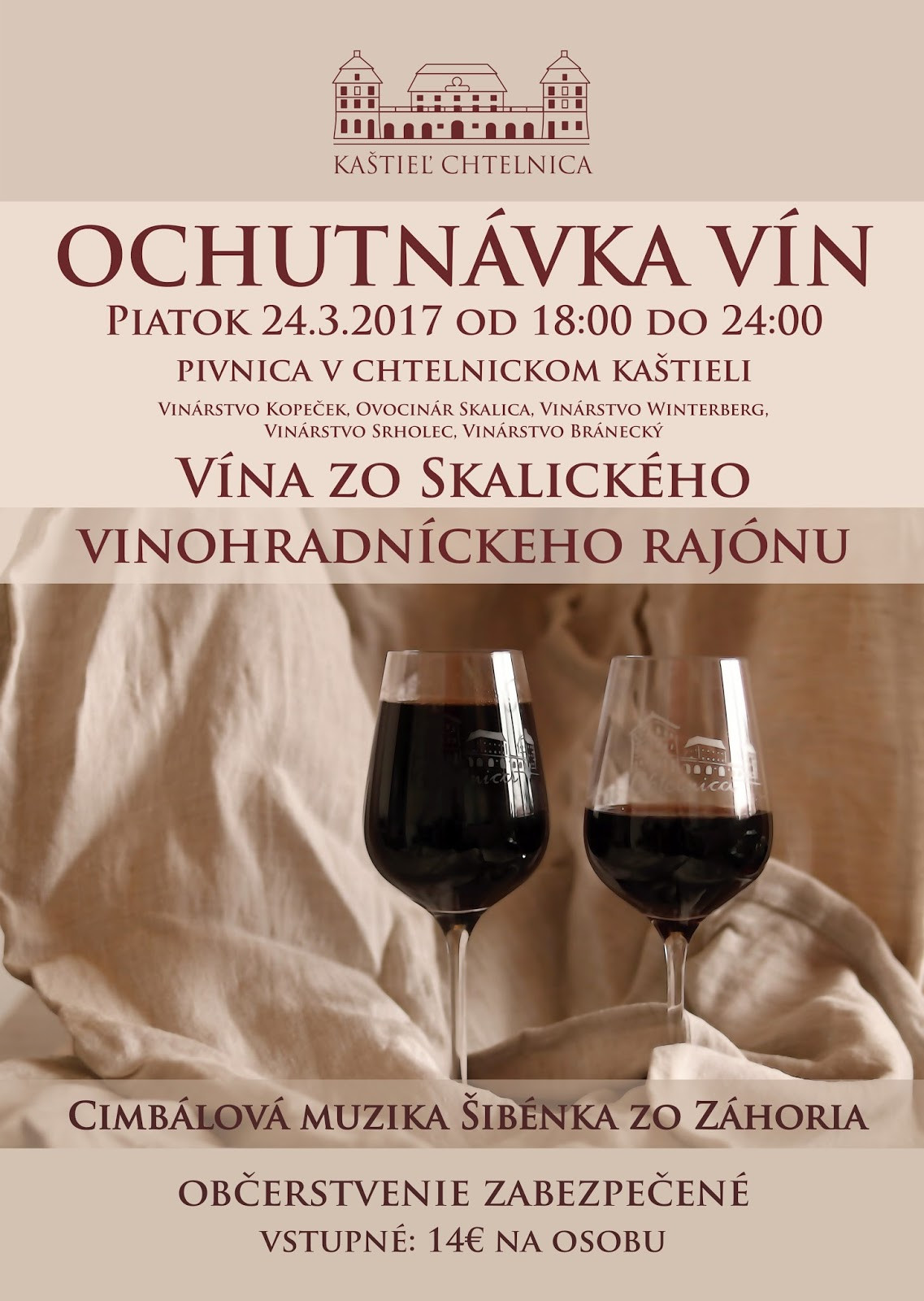 Ochutnávka vín v Chtelnickom kaštieli (24.3.2017)
