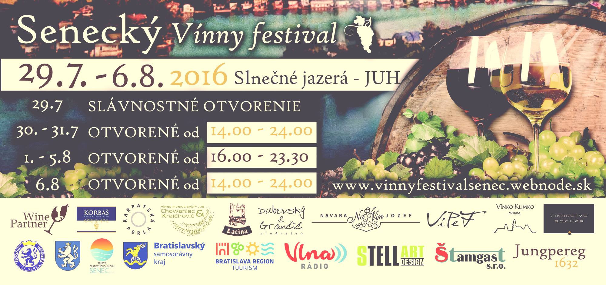 Letný vínny festival v Senci (29.7. - 6.8.2016)