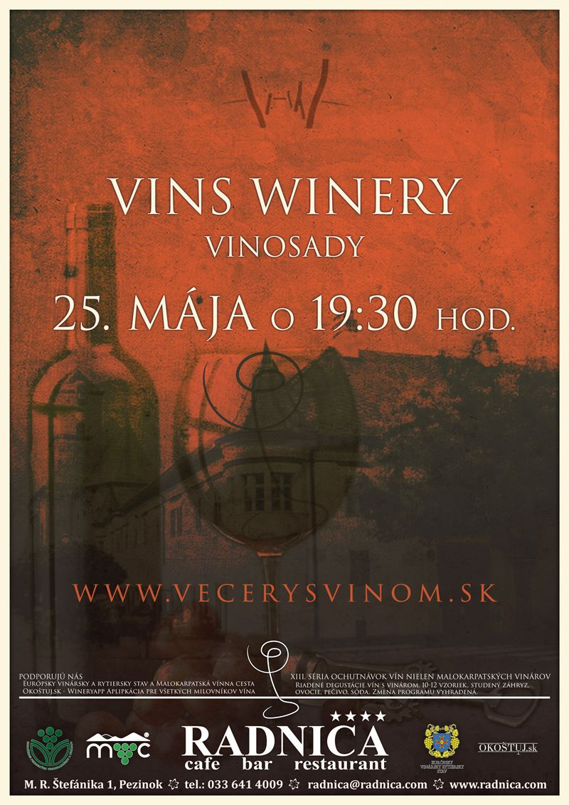 Večer s vínom v Radnici - VINS WINERY (25.5.2016)